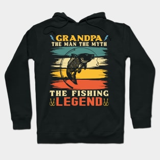 Grandpa The Fishing Legend Hoodie